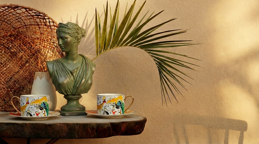 Set de 2 tazas de té + 2 platillos 'Wild Circus'. Limited Edition.