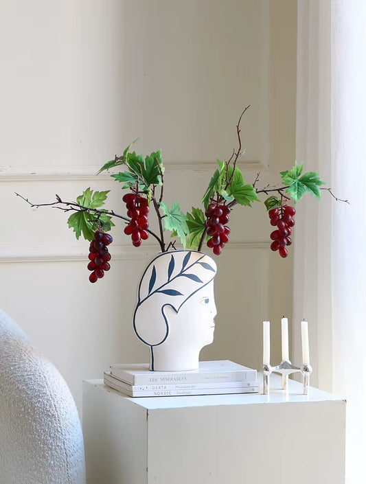 Jarrón botánico Artemis 'Greek Coastal' + planta ready-to-decor. Limited Edition.