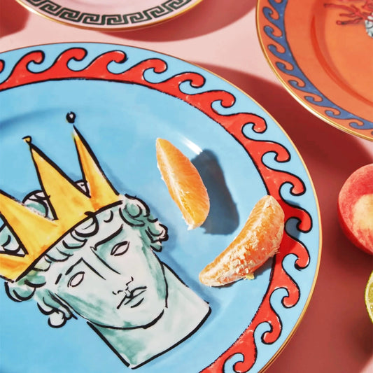 Plato decorativo de porcelana 'Greek Coastal' -Limited Edition.
